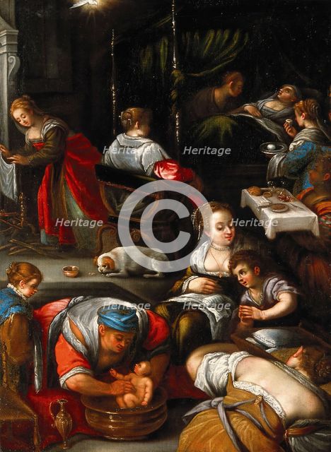 The birth of the Virgin, late 16th century.