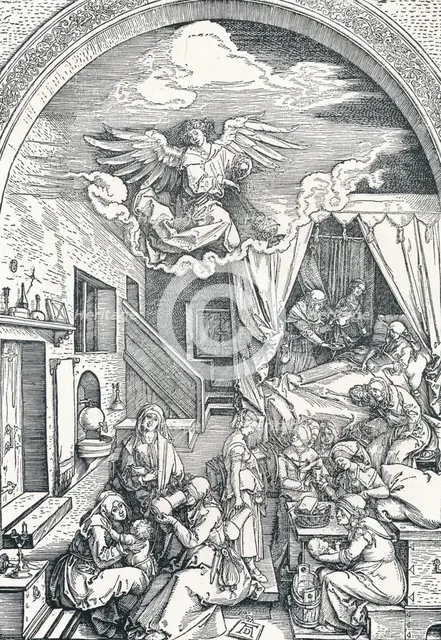 'The Birth of the Virgin Mary', c1503-1504, (1906). Artist: Albrecht Durer.