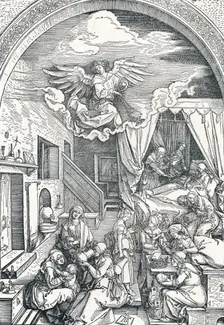 The Birth of the Virgin Mary c1503-1504, (1906). Artist: Albrecht Durer