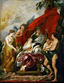 The Birth of the Dauphin at Fontainebleau (The Marie de Medici Cycle). Artist: Rubens, Pieter Paul (1577-1640)