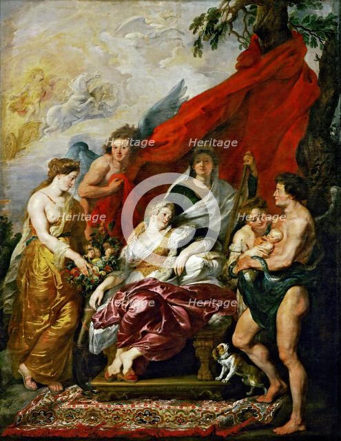 The Birth of the Dauphin at Fontainebleau (The Marie de' Medici Cycle). Artist: Rubens, Pieter Paul (1577-1640)