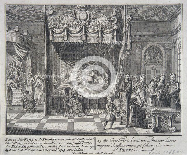 The Birth of Tsarevich Pyotr Alexeyevich.