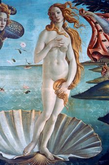 The Birth of Venus (detail), c1485. Artist: Sandro Botticelli