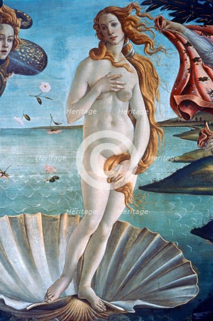 'The Birth of Venus' (detail), c1485. Artist: Sandro Botticelli