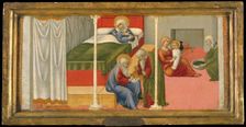 The Birth and Naming of Saint John the Baptist, 1450-60. Creator: Sano di Pietro