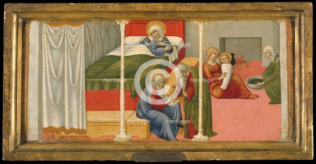 The Birth and Naming of Saint John the Baptist, 1450-60. Creator: Sano di Pietro.