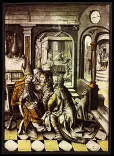 The Birth and Naming of Saint John the Baptist, Netherlands, c. 1525. Creator: Unknown