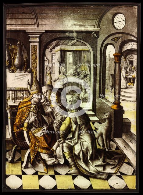 The Birth and Naming of Saint John the Baptist, Netherlands, c. 1525. Creator: Unknown.