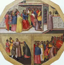 The birth tray: The Story of a False Prophet, ca 1340. Creator: Anonymous