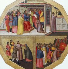 The birth tray: The Story of a False Prophet, ca 1340. Creator: Anonymous