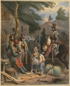 The bivouac, 1828. Creator: Hippolyte Bellangé