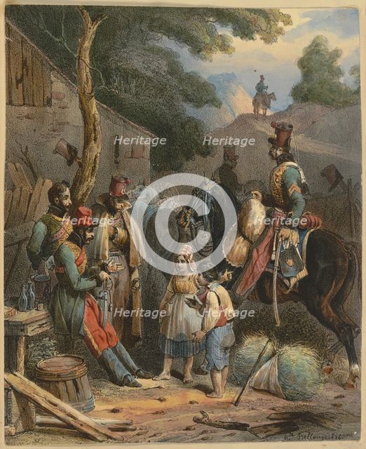 The bivouac, 1828. Creator: Hippolyte Bellangé.