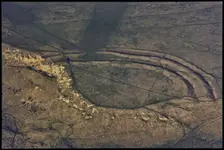 The bivallate Iron Age hillfort of Cleeve Cloud, Cleeve Hill, Gloucestershire, 1971. Creator: Jim Hancock