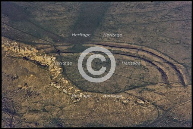 The bivallate Iron Age hillfort of Cleeve Cloud, Cleeve Hill, Gloucestershire, 1971. Creator: Jim Hancock.