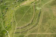 The bivallate Iron Age hillfort of Cleeve Cloud, Cleeve Hill, Gloucestershire, 2023. Creator: Robyn Andrews