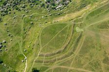 The bivallate Iron Age hillfort of Cleeve Cloud, Cleeve Hill, Gloucestershire, 2023. Creator: Robyn Andrews
