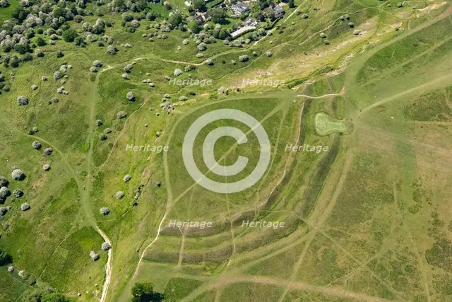 The bivallate Iron Age hillfort of Cleeve Cloud, Cleeve Hill, Gloucestershire, 2023. Creator: Robyn Andrews.