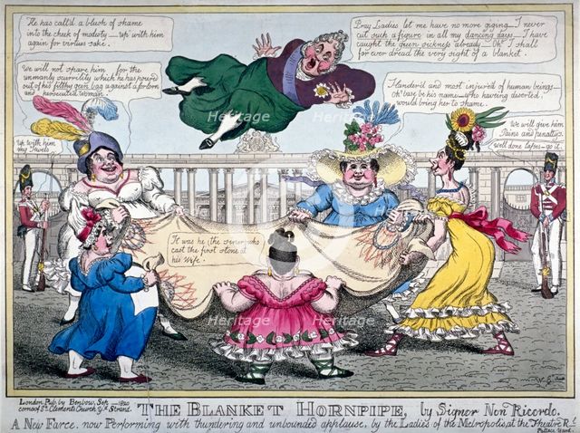 'The Blanket Hornpipe...', 1820.                                          Artist: WE