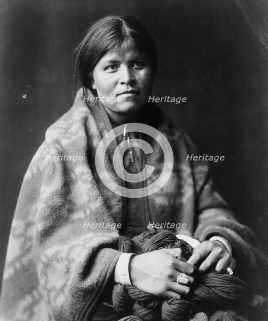 The blanket maker - Navaho, c1904. Creator: Edward Sheriff Curtis.
