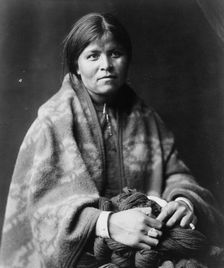 The blanket maker - Navaho, c1904. Creator: Edward Sheriff Curtis