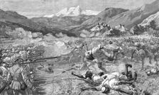 'The Black Mountain Expedition, Western Himalayas; Ghazi Fanatics Charging the 18th Royal Irish at Creator: Unknown