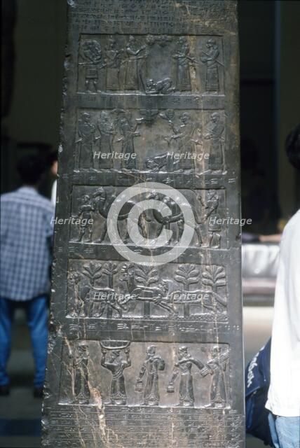 The Black Obelisk of Shalmaneser III, c858 BC-824 BC Artist: Unknown.
