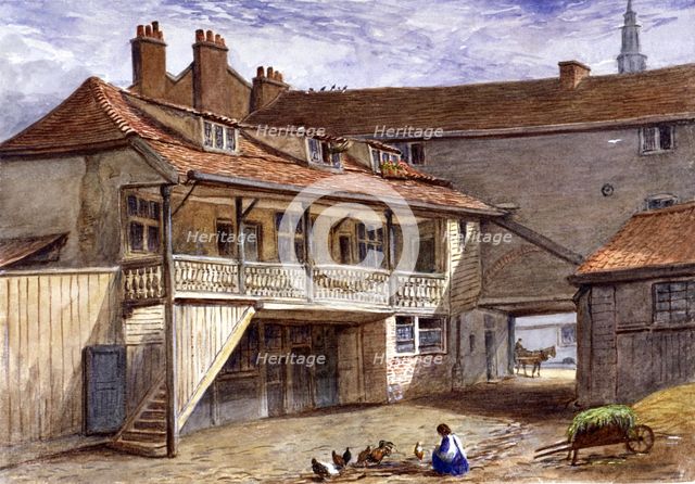 The Black Bull Inn, Whitefriars, London, 1867. Artist: JT Wilson