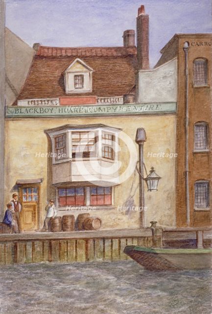 The Black Boy Inn, St Katherine's Way, Stepney, London, c1865. Artist: JT Wilson