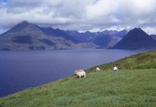 The Black Cuillin and Loch Scavaig near Elgol, Isle of Skye, Scotland, 20th century. Artist: CM Dixon