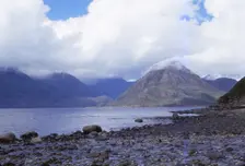 The Black Cuillins across Loch Scavaig, Isle of Skye, Scotland, 20th century. Artist: CM Dixon