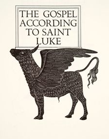 The Black Calf of St. Luke (wood engraving)