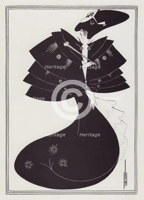 The Black Cape, 1893. Creator: Aubrey Beardsley.