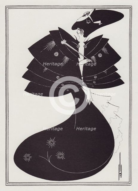 The Black Cape, 1893. Creator: Aubrey Beardsley.