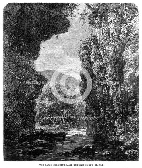 The Black Colonel's cave, Gleneye, Scotland, 1864. Artist: Unknown