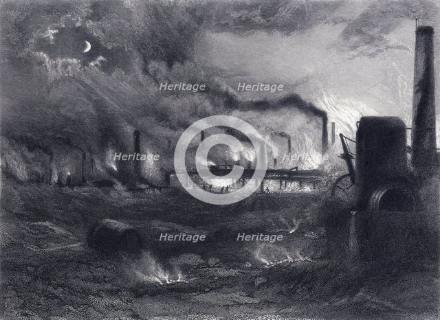 'The Black Country' near Bilston, Staffordshire, 1869. Creator: G Greatbach.