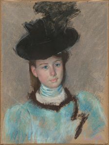 The Black Hat, c. 1890. Creator: Mary Cassatt