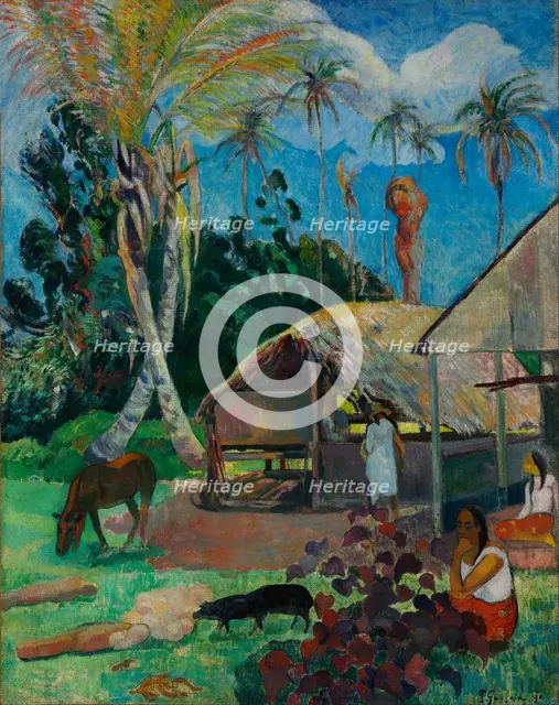 The Black Pigs. Artist: Gauguin, Paul Eugéne Henri (1848-1903)