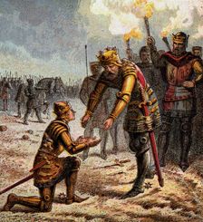 The Black Prince At Crecy 1346, (c1850). Creator: Unknown