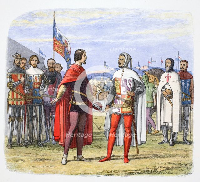 The Black Prince extorts an amnesty from Pedro the Cruel, Spain, 1367 (1864). Creator: James William Edmund Doyle.