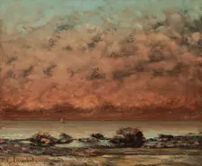 The Black Rocks at Trouville, 1865/1866. Creator: Gustave Courbet