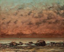 The Black Rocks at Trouville, 1865/1866. Creator: Gustave Courbet