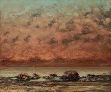 The Black Rocks at Trouville, 1865/1866. Creator: Gustave Courbet