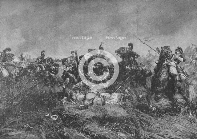 'The Black Watch (42nd Royal Highlanders) at Quatre Bras', 1902. Artist: Unknown.