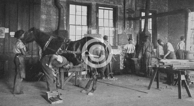 The blacksmith shop, 1904. Creator: Frances Benjamin Johnston.