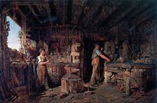 The Blacksmith's Forge, 1875-1886. Creator: Alfred Provis