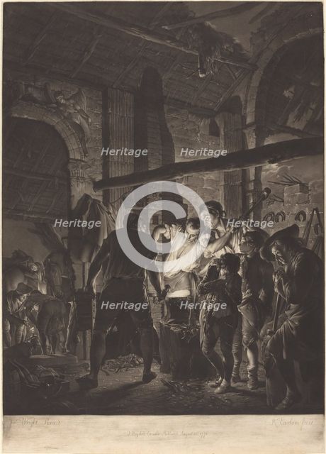 The Blacksmith's Shop, 1771. Creator: Richard Earlom.