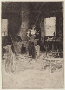 The Blacksmith's Shop. Creator: Julian Alden Weir
