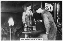 The blacksmith's shop on board the battleship HMS Nelson 1937