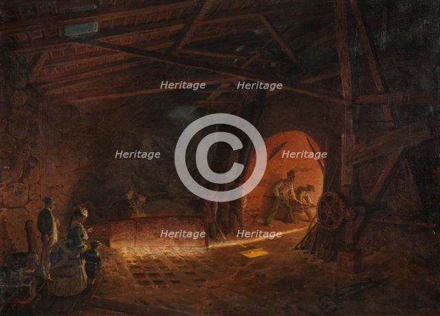 The blast furnace, 1873. Creator: Vilhelm Wallander.