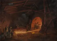 The blast furnace, 1873. Creator: Vilhelm Wallander